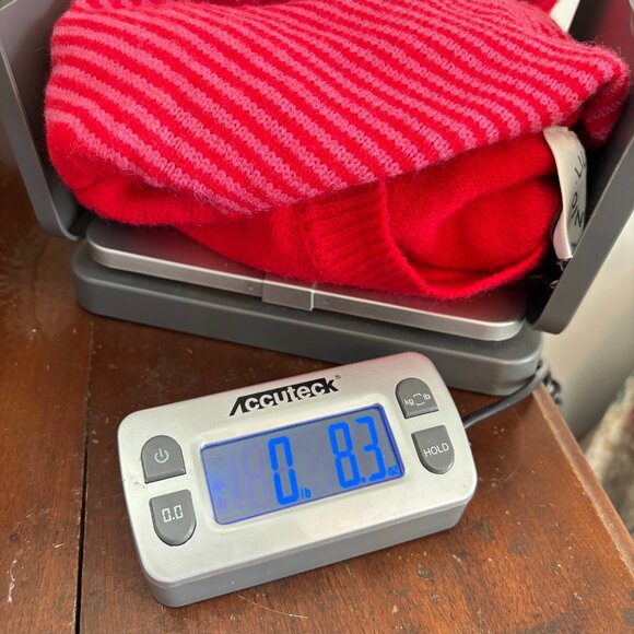 Lili Sidonio Womens Sweater Cropped Medium Puff Sleeve Preppy Striped 19251x - Picture 10 of 10